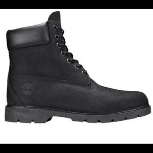 Black Timberlands 6” Waterproof Leather